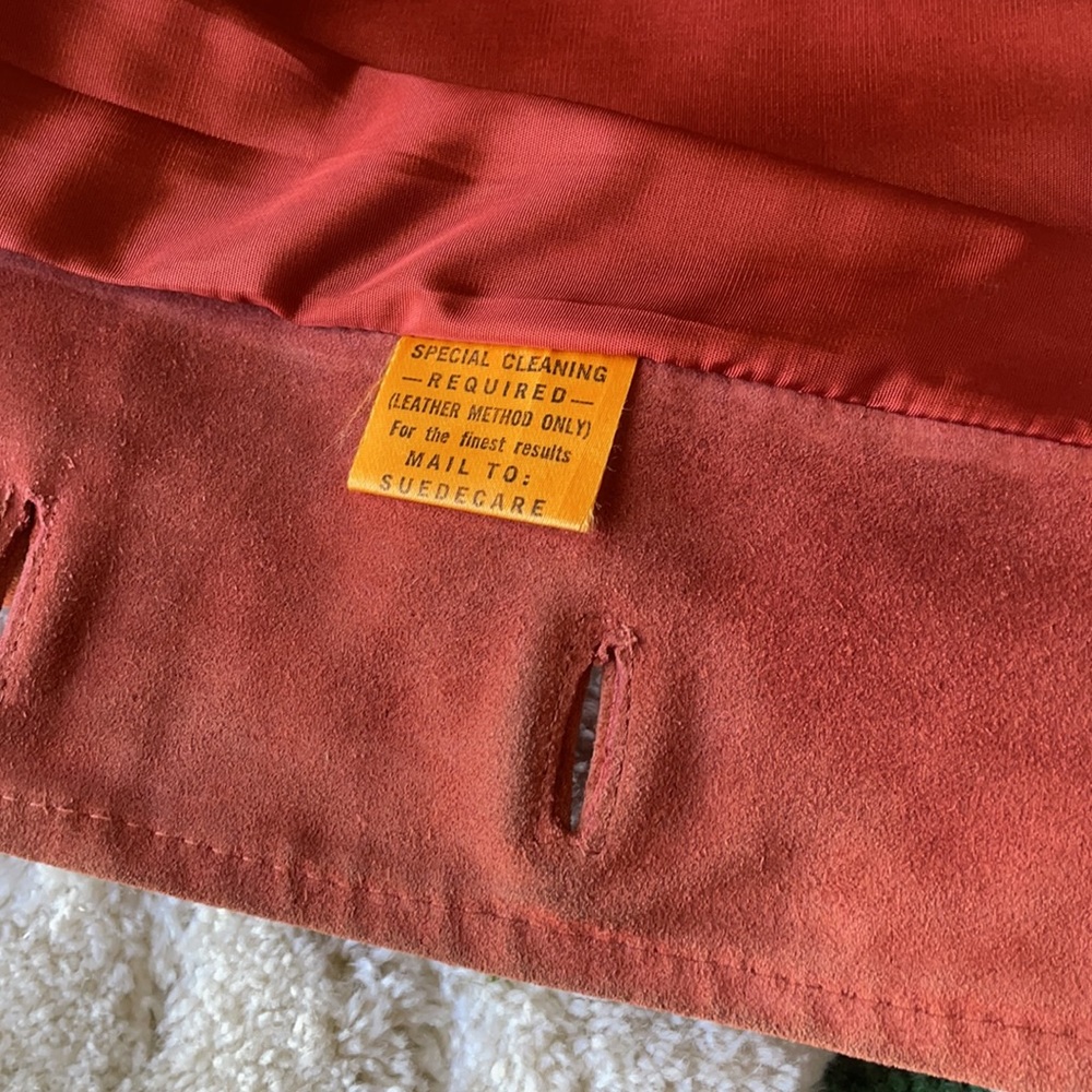 Vintage Orange Leather Coat - Picture 10 of 16